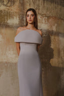 L' SCARLETT • Crystal 3D Sculpted Off-Shoulder Maxi