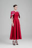 Austin A-line Cape Shoulder Zibeline Midi Dress for women, from Tiny Ink, The Viet Concept 