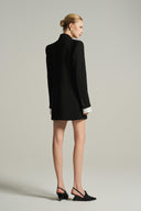 Noir Crystal Embellished Oversized Twill Blazer for women, from IHF STUDIO, from The Viet Concept 