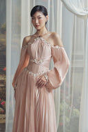 LINH PHUNG • Harley Couture Off-Shoulder Chiffon Maxi Dress