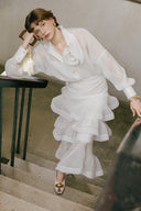Shelton 3D Rose Classic Shirt for women, from WHITE PLAN, The Viet Concept