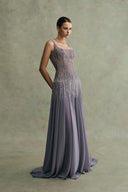 Cinder Étoile Embellished Chiffon Gown for women, from DUONG ATELIER, The Viet Concept