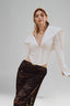 Blanche Marinaia V-neck Long Selevees Top for women, from La Vierge, the Viet Concept 