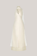 Yen Layered High Neck Floss Silk Ankle Length Dress for women, from TINH, The Viet Concept 