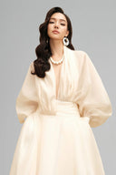 White Du Mien Maxi Dress for women, from Guyehi Studio, The Viet Concept 