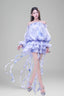 Clouds Blouson Halter Neck Organza Mini Dress for women, from Lam Khue, The Viet Concept 