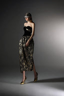  Shatterlight Embellished Velvet Sequin Sculpted Midi Dress for women, from SORAMAME, The Viet Concept
