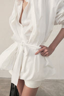 Korean Cotton Sculpted Wrap Shirt for women, from DAS LA VIE, The Viet Concept