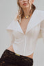 Blanche Marinaia V-neck Long Selevees Top for women, from La Vierge, the Viet Concept 