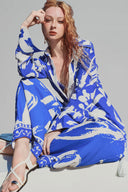 XITA • Blue Ocean Silk Pants