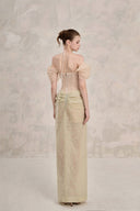Solana 3D Wave Halter Lace Maxi Dress for women, from LINH PHUNG, The Viet Concept