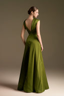 A-Line Agate Silk & Guipure Lace Deconstructed Collar Gown for women, from IHF ATELIER, The Viet Concept 