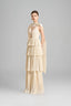 Macias Sheath Back Slit Faux Fur Floor Length Dress for women, from Maison Des Copains, The Viet Concept 