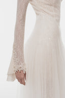 L'ALLÉE • High-Neck Draped Evening Gown