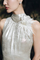 Demi Draped Halterneck Satin Scarf Maxi Gown for women, from HOBB, The Viet Concept 