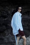 Flirty Double Layer Cut-Out Back Cotton Blend Shirt for women, from CAOSTU, The Viet Concept