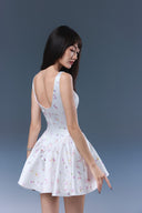 Nelle Dropped Waist Floral Taffeta Mini Dress for women, from Joséphine, The Viet Concept