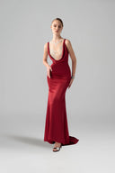 Céleste Handcrafted Draped Silk Lace Evening Gown for women, from DANG PHONG DESIGNER, The Viet Concept