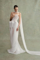 Elysian Lumière Beaded Chiffon Column Gown for women, from DUONG ATELIER, The Viet Concept