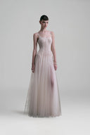 DUONG ATELIER • Lucienne Hand-Embellished Tulle Scoop-Neck Gown