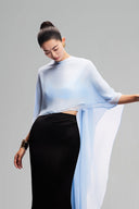 Blue Flowy Blouse for women, from Pham Studio, The Viet Concept 