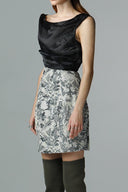 Umbra Draped Organza Sequin Silk Mini Dress for women, from SORAMAME, The Viet Concept