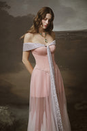 Rosmira Crystal Off-Shoulder Corset Maxi Dress for women, from LINH PHUNG, The Viet Concept