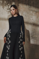 L' SCARLETT • Celeste 3D Crystal Floral Flared Midi Dress