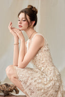 Aven Embellished Floral Sequin Evening Dress for women, from CALISTA, The Viet Concept
