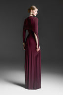 Serelle Amarante Ruched Floor-Length Gown for women, from MAISON DES COPAINS, The Viet Concept 