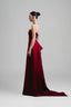 Lencha A-line Straight Across Neck Taffeta Floor Length Dress for women, from Ha Thanh Viet, The Viet Concept 