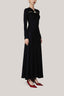 Black Esme A-line Draped Jersey Midi Dress for women, from HOBB, The Viet Concept 