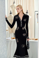 Miss Orchid Sculpted V-Neck Gown for women, from DO LONG, The Viet Concept 