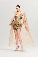 Flourish Embellished Organza V-Neck Mini Dress for women, from MR CRAZY & LADY SEXY, The Viet Concept 
