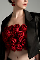 Noir Sculpt Cropped Open-Front Taffeta Blazer for women, from IHF STUDIO, The Viet Concept 