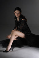 Regency Rhinestone Lace Trumpet Maxi Dress for women, from SORAMAME, The Viet Concept