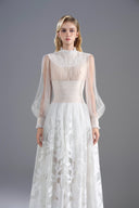 ROSEE DE MATIN • Smocking Flower White Tulle Dress