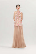Karina Asymmetrical Embellished Mesh Gown for women, from JOSEPHINE, The Viet Concept 