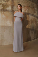 L' SCARLETT • Crystal 3D Sculpted Off-Shoulder Maxi