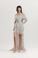 Alma Imperial Voile Train Dress for women, from WHITE PLAN, The Viet Concept 
