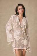 Cordelia Floral Embellished Mesh Mini Dress for women, from VONTIER DE MONTIER, The Viet Concept