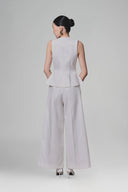 White Button-up Vest for women, from Keira Tong, The Viet Concept 