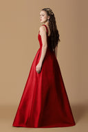 Verdant Éclat Hand-Braided Strap Taffeta A-Line Gown for women, from IHF ATELIER, The Viet Concept