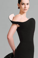 Black Blooming Cocktail Midi Dress for women, from Lecia, The Viet Concept 