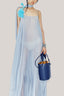 Pine Trapezoid Pleated Chiffon Maxi Dress for women, from DAS LA VIE, The Viet Concept 