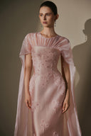 ARTI APPAREL • Veloura Embellished Tencel Organza Lace Maxi Dress
