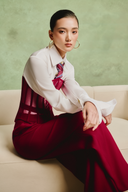 Red Vergai Long Pants for women, from WHITE PLAN, The Viet Concept 