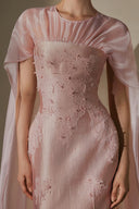 ARTI APPAREL • Veloura Embellished Tencel Organza Lace Maxi Dress