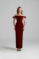 IHF STUDIO • Lyon Velvet Bustier Midi Column Dress