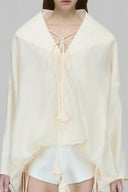 Crystal Tide Chiffon Belted Top for women, from DAS LA VIE, The Viet Concept 